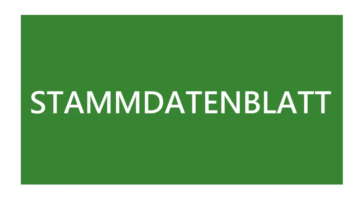 Stammdatenblatt