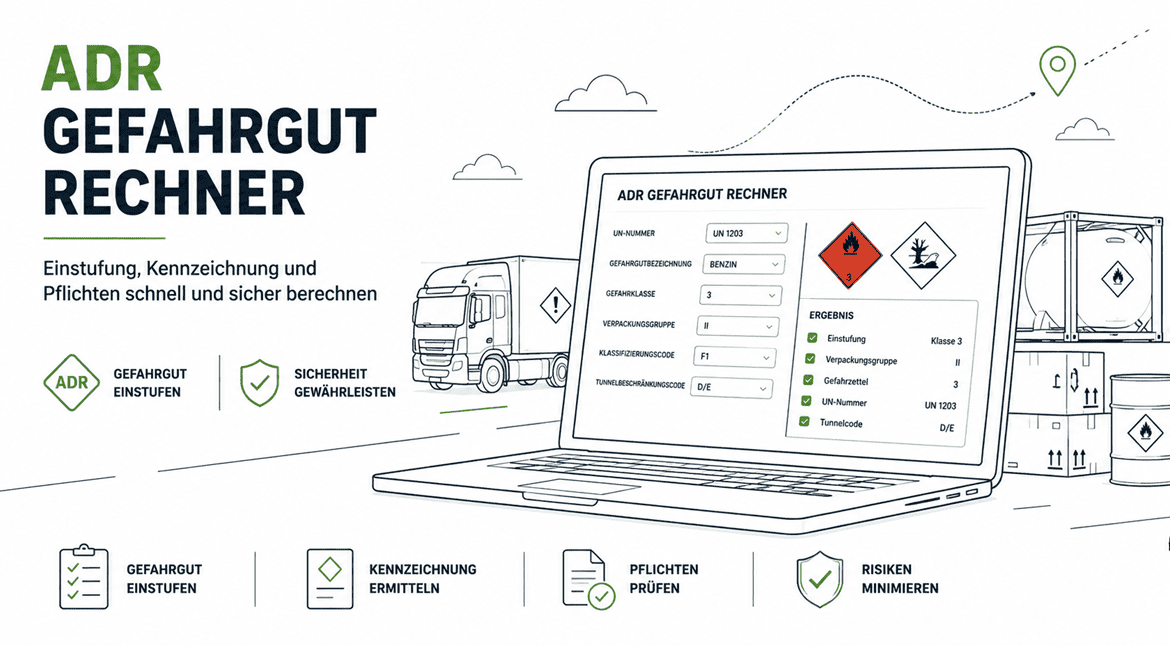 ADR Gefahrgut Rechner zur Berechnung von Gefahrgut Punkten und ADR Transportanforderungen